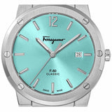 Salvatore Ferragamo F-80 Classic Tiffany Blue Dial Silver Steel Strap Watch for Men - SFDT02323 Buy Now By Salvatore Ferragamo