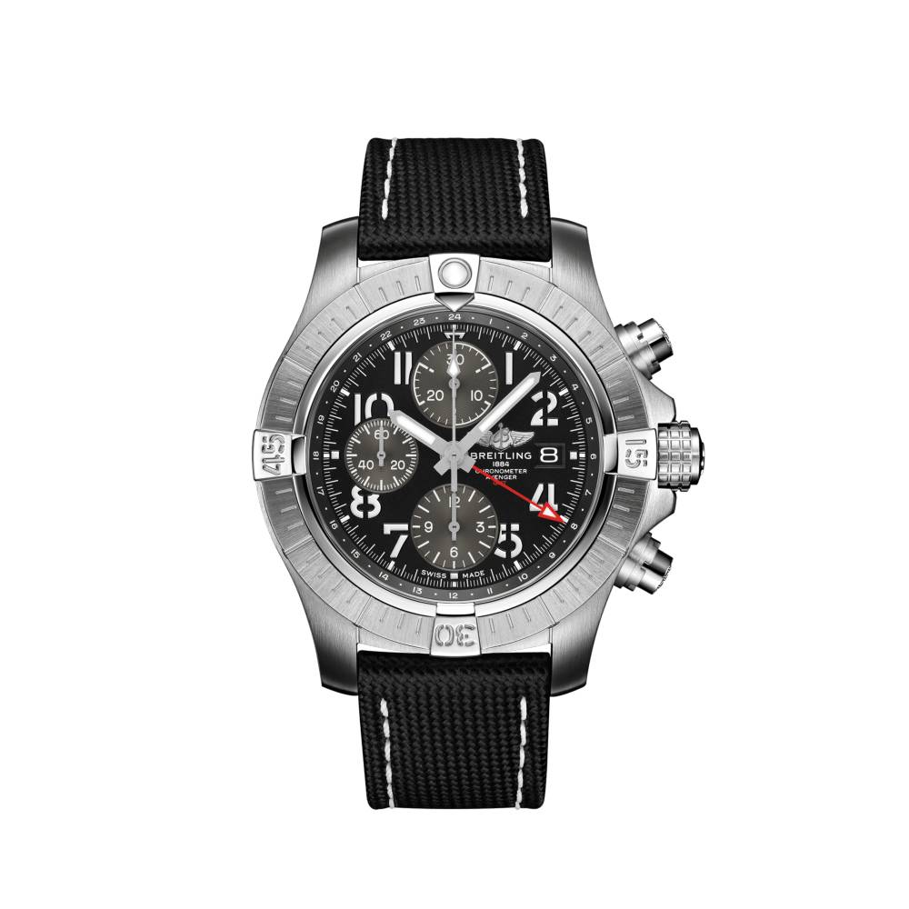 Breitling Avenger B01 Chronograph GMT Black Dial Black Nylon Strap Watch for Men - A24315101B1X1 Buy Now By Breitling