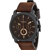 Fossil Machine Flight Chronograph Brown Dial Brown Leather Strap Watch for Men - FS4656 Buy Now By Fossil