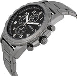 Fossil Dean Chronograph Black Dial Black Steel Strap Watch for Men - FS4721 Buy Now By Fossil