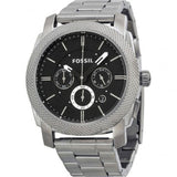 Fossil Machine Chronograph Black Dial Silver Steel Strap Watch for Men - FS4776 Buy Now By Fossil