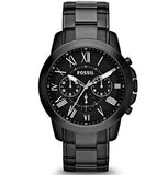 Fossil Grant Chronograph Black Dial Black Steel Strap Watch for Men - FS4832 Buy Now By Fossil
