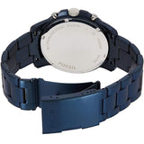 Fossil Grant Chronograph Blue Dial Blue Steel Strap Watch for Men - FS5230 Buy Now By Fossil