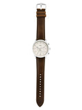 Fossil Neutra Chronograph White Dial Brown Leather Strap Watch for Men - FS5380 Buy Now By Fossil