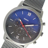 Fossil Neutra Chronograph Blue Dial Silver Mesh Bracelet Watch for Men - FS5383 Buy Now By Fossil