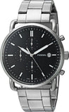 Fossil The Commuter Black Dial Silver Steel Strap Watch for Men - FS5399 Buy Now By Fossil