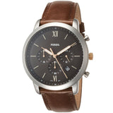 Fossil Neutra Chronograph Black Dial Brown Leather Strap Watch for Men - FS5408 Buy Now By Fossil