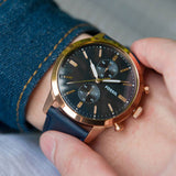 Fossil Townsman Chronograph Blue Dial Blue Leather Strap Watch for Men - FS5436 Buy Now By Fossil