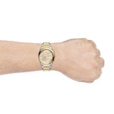 Fossil Everett Chronograph Gold Dial Two Tone Steel Strap Watch for Men - FS5796 Buy Now By Fossil