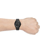 Fossil Everett Chronograph Black Dial Black Steel Strap Watch for Men - FS5797 Buy Now By Fossil