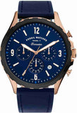 Fossil Forrester Chronograph Blue Dial Blue Leather Strap Watch for Men - FS5814 Buy Now By Fossil