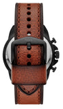 Fossil Bronson Chronograph Black Dial Brown Leather Strap Watch for Men - FS5856 Buy Now By Fossil