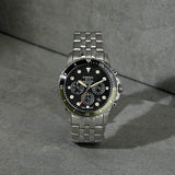 Fossil FB-01 Chronograph Black Dial Silver Steel Strap Watch for Men - FS5864 Buy Now By Fossil