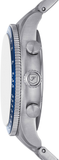 Fossil Sport Tourer Chronograph Blue Dial Silver Steel Strap Watch for Men - FS6047 Buy Now By Fossil