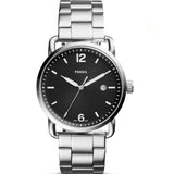 Fossil The Commuter Black Dial Silver Steel Strap Watch for Men - FS5391 Buy Now By Fossil