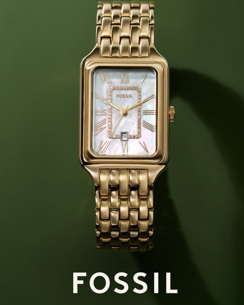 Fossil Raquel Three Hand Mother of Pearl Dial Gold Steel Strap Watch For Women - ES5304