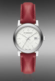 Burberry The City Silver Dial Red Leather Strap Watch for Women - BU9129 Buy Now By Burberry