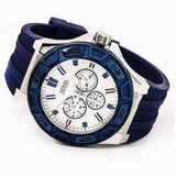 Guess Force White Dial Blue Rubber Strap Watch For Men - W0674G4 Buy Now By Guess