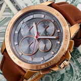 Michael Kors Ryker Analog Gray Dial Brown Leather Strap Watch For Men - MK8519 Buy Now By Michael Kors