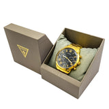 Guess Hendrix Multifunction Black Dial Gold Steel Strap Watch for Men - W1309G2 Buy Now By Guess