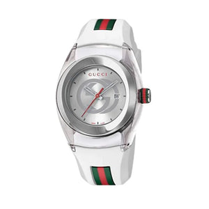 Gucci Sync Quartz White Dial White Rubber Strap Unisex Watch - YA137302 Buy Now By Gucci