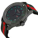Gucci G Timeless Sport Black Dial Two Tone NATO Strap Watch For Men - YA126229 Buy Now By Gucci