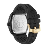 Philipp Plein Hexagon Phantom Black Dial Black Silicone Strap Watch For Men- PWPUA0224 Authentic Buy Shop Now