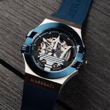Maserati Potenza Automatic Skeleton Dial Blue Rubber Strap Watch For Men - R8821108035 Buy Now By Maserati