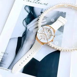 Guess Athena White Dial White Rubber Strap Watch For Women - GW0030L3 Buy Now By Guess