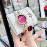 Michael Kors Lennox Analog Pink Dial Rose Gold Steel Strap Watch For Women - MK7396 Buy Now By Michael Kors