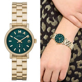 Marc Jacobs Baker Green Dial Gold Steel Strap Watch for Women - MBM3249 Buy Now By Marc Jacobs