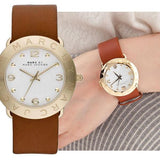 Marc Jacobs Amy White Dial Brown Leather Strap Watch for Women - MBM8574 Buy Now By Marc Jacobs