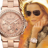 Michael Kors Dylan Rose Gold Rose Gold Steel Strap Watch for Women - MK5586 Buy Now By Michael Kors