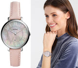 Fossil Jacqueline Blush Mother of Pearl Dial Pink Leather Strap Watch for Women - ES4151 Buy Now By Fossil