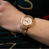 Fossil Stella Sport Multifunction Rose Gold Dial Rose Gold Steel Strap Watch for Women - ES5106 Buy Now By Fossil