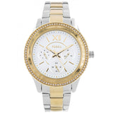 Fossil Stella Sport Multifunction Silver Dial Two Tone Steel Strap Watch for Women - ES5107 Buy Now By Fossil
