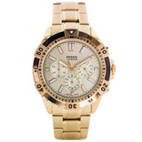 Fossil Garrett Chronograph Gold Dial Gold Steel Strap Watch for Men - FS5772 Buy Now By Fossil