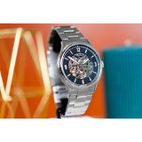 Fossil Forrester Automatic Skeleton Black Dial Silver Steel Strap Watch for Men - ME3180 Buy Now By Fossil