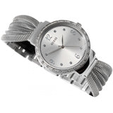 Guess Chiffon Silver Dial Silver Mesh Bracelet Watch For Women - W1083L1 Buy Now By Guess