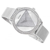 Guess Tri Glitz Quartz Silver Dial Silver Mesh Bracelet Watch For Women - W1142L1 Buy Now By Guess