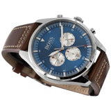 Hugo Boss Pioneer Chronograph Blue Dial Brown Leather Strap Watch For Men - 1513709 Buy Now By Hugo Boss