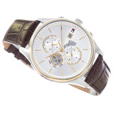 Tommy Hilfiger Weston Chronograph Silver Dial Brown Leather Strap Watch For Men - 1710501 Buy Now By Tommy Hilfiger