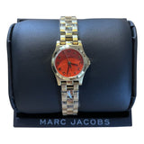 Marc Jacobs Henry Dinky Red Dial Gold Steel Strap Watch for Women - MBM3202 Buy Now By Marc Jacobs
