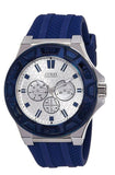 Guess Force White Dial Blue Rubber Strap Watch For Men - W0674G4 Buy Now By Guess