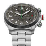 Gucci G Timeless Chronograph Grey Dial Silver Steel Strap Watch For Men - YA126238 Buy Now By Gucci