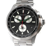 Gucci G-Timeless Chronograph Black Dial Silver Steel Strap Watch For Men - YA126267 Buy Now By Gucci