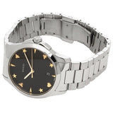 Gucci G Timeless Black Dial Silver Steel Strap Watch For Women - YA1264029 Buy Now By Gucci