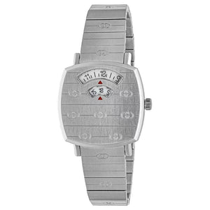 Gucci Grip Quartz Silver Dial Silver Steel Strap Watch For Men - YA157501 Buy Now By Gucci