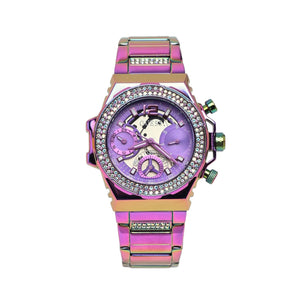 Guess Fusion Chronograph Purple Dial Purple Steel Strap Watch for Women - GW0552L4 Buy Now By Guess