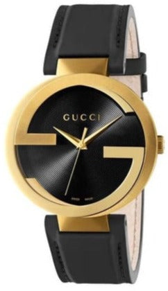 Gucci G Interlocking Grammy Special Edition Black Dial Black Leather Strap Watch For Men - YA133212 Buy Now By Gucci